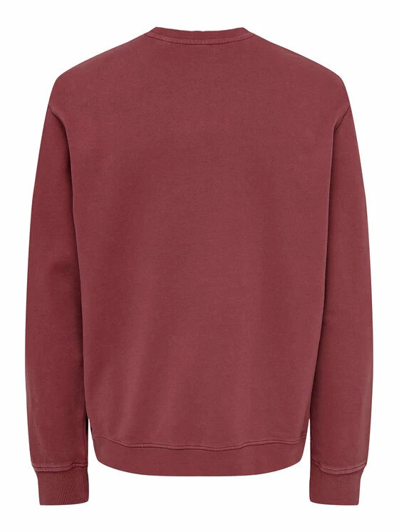 Flash Sale ✔️ Only & Sons Άνδρες Μπλούζες Χωρίς Φερμουάρ Μπλούζα Ron 22024205 Κόκκινο Regular Fit 😍 - Image 2