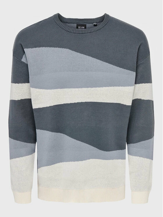 Προϋπολογισμός ❤️ Only & Sons Άνδρες Πουλόβερ Wave 22024833 Έγχρωμο Regular Fit 👏