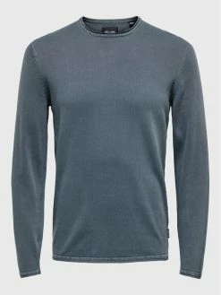 Συμφωνίες 🎉 Only & Sons Άνδρες Πουλόβερ Garson 22006806 Μπλε Slim Fit 😍