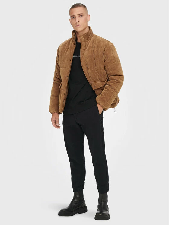 Εκπτωση ❤️ Only & Sons Άνδρες Χειμωνιάτικα Μπουφάν Μπουφάν χειμωνιάτικο Cash 22022505 Καφέ Regular Fit ⭐ - Image 2