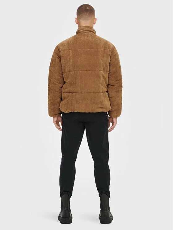 Εκπτωση ❤️ Only & Sons Άνδρες Χειμωνιάτικα Μπουφάν Μπουφάν χειμωνιάτικο Cash 22022505 Καφέ Regular Fit ⭐ - Image 3