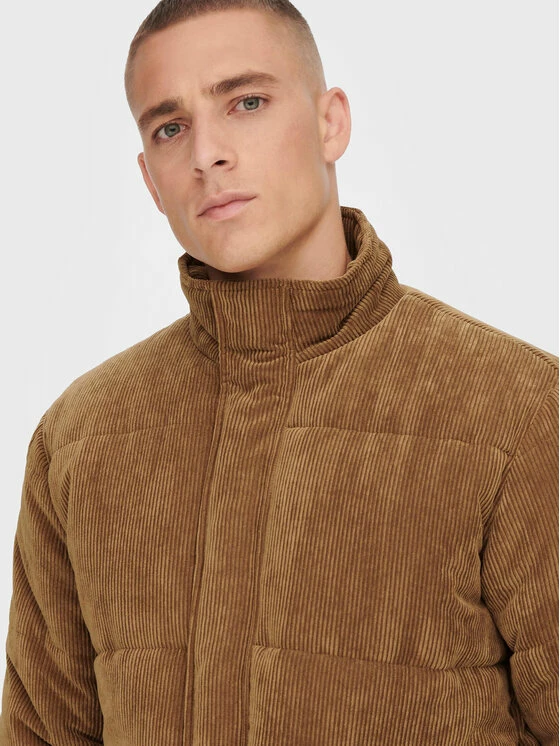 Εκπτωση ❤️ Only & Sons Άνδρες Χειμωνιάτικα Μπουφάν Μπουφάν χειμωνιάτικο Cash 22022505 Καφέ Regular Fit ⭐ - Image 5