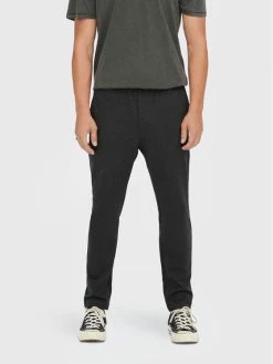 Νέος 🧨 Only & Sons Άνδρες Υφασμάτινα Παντελόνια Παντελόνι υφασμάτινο Linus 22023492 Μαύρο Relaxed Fit ⭐