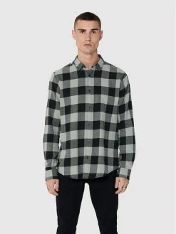 Εξοδος ❤️ Only & Sons Άνδρες Casual Πουκάμισα Πουκάμισο Gudmund 22007112 Γκρι Slim Fit 🔔