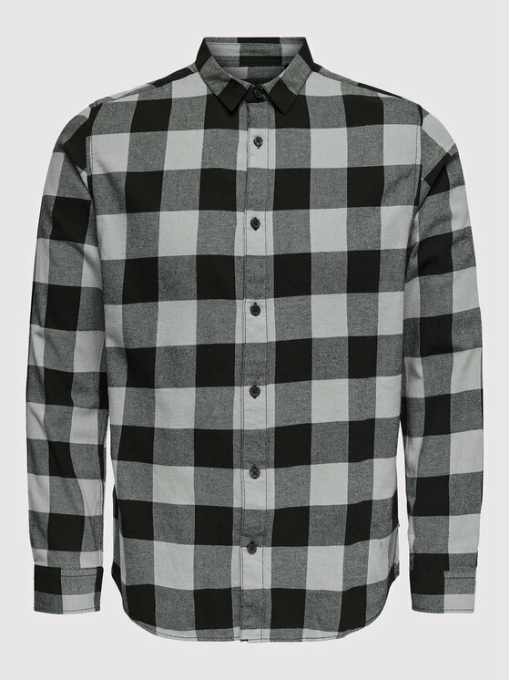 Εξοδος ❤️ Only & Sons Άνδρες Casual Πουκάμισα Πουκάμισο Gudmund 22007112 Γκρι Slim Fit 🔔 - Image 5