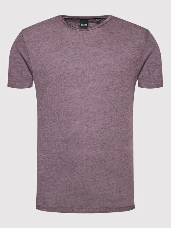 Προϋπολογισμός 😀 Only & Sons Άνδρες T-shirts T-Shirt Albert 22005108 Μωβ Regular Fit 🌟