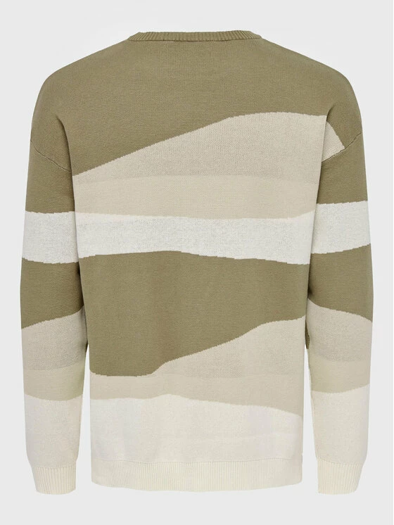 Η καλύτερη συμφωνία ✔️ Only & Sons Άνδρες Πουλόβερ Wave 22024833 Μπεζ Regular Fit 💯 - Image 2