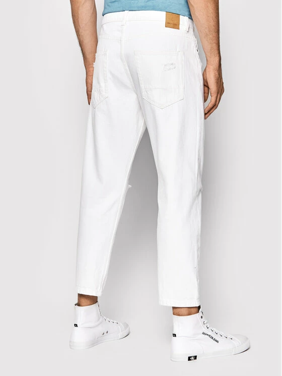 Συμφωνίες ❤️ Only & Sons Άνδρες Straight Leg Τζιν Avi 22022310 Λευκό Carrot Fit 🔔 - Image 3