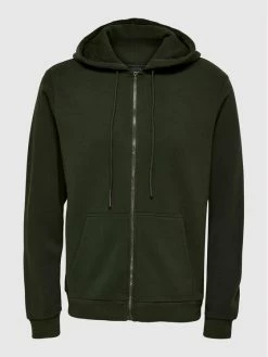 Φτηνός 🛒 Only & Sons Άνδρες Μπλούζες Με Κουκούλα Μπλούζα Ceres 22018684 Πράσινο Regular Fit 👏