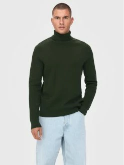 Flash Sale 💯 Only & Sons Άνδρες Ζιβάγκο Phil 22023202 Πράσινο Regular Fit 🔔