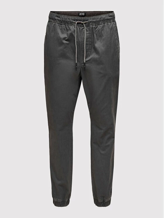 Best Pirce 🔔 Only & Sons Άνδρες Παντελόνια Joggers Jogger Linus 22018661 Γκρι Tapered Fit ⌛ - Image 6