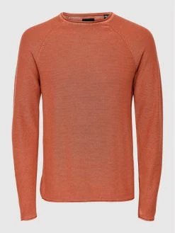 Best Pirce ⭐ Only & Sons Άνδρες Πουλόβερ Dextor 22016131 Κόκκινο Regular Fit 🔥