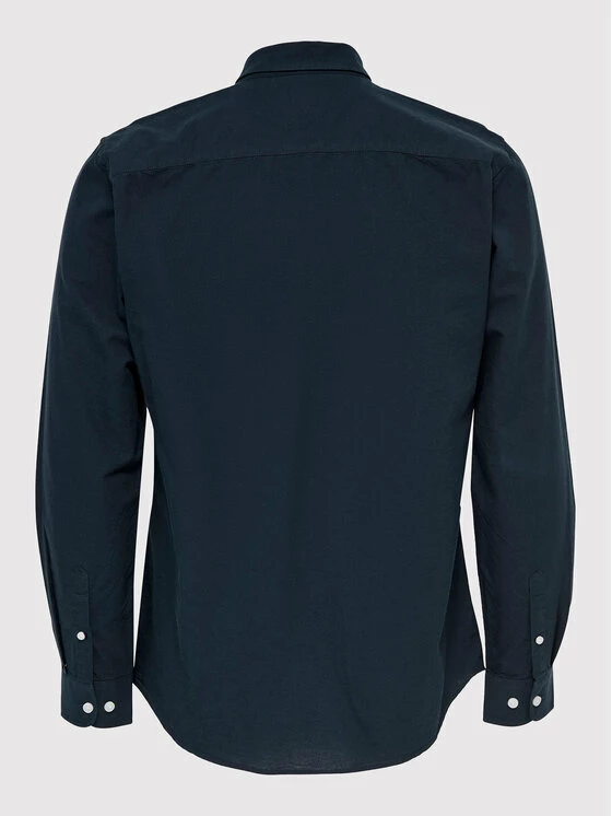 Εκπτωση 💯 Only & Sons Άνδρες Casual Πουκάμισα Πουκάμισο Alvaro 22006479 Σκούρο μπλε Slim Fit 🎉 - Image 6