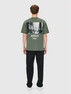 Συμφωνίες 😍 Only & Sons Άνδρες T-shirts T-Shirt Fred 22023090 Πράσινο Relaxed Fit 🌟