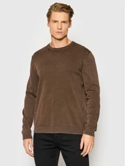 Ολοκαίνουργιο 👏 Only & Sons Άνδρες Πουλόβερ Clark 22022059 Καφέ Regular Fit 🧨
