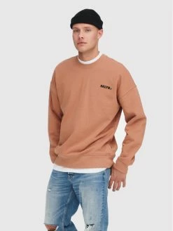 Ολοκαίνουργιο ⭐ Only & Sons Άνδρες Μπλούζες Χωρίς Φερμουάρ Μπλούζα Toby 22023089 Καφέ Relaxed Fit 😍