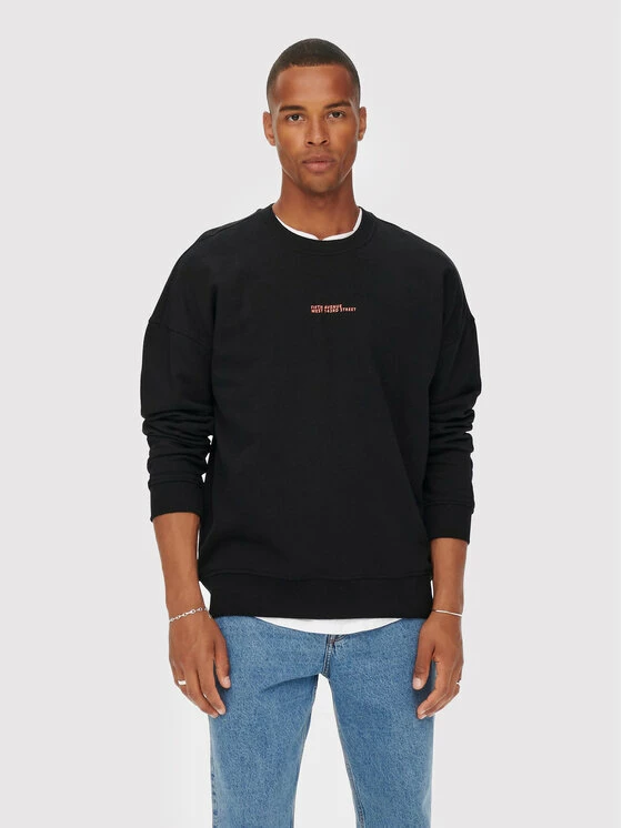 Καλύτερες κριτικές για 👍 Only & Sons Άνδρες Μπλούζες Χωρίς Φερμουάρ Μπλούζα Toby 22023089 Μαύρο Relaxed Fit ⌛