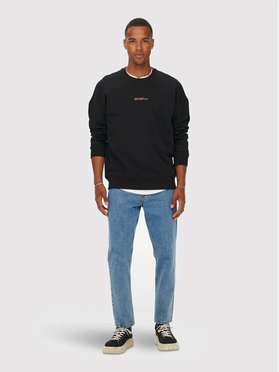 Καλύτερες κριτικές για 👍 Only & Sons Άνδρες Μπλούζες Χωρίς Φερμουάρ Μπλούζα Toby 22023089 Μαύρο Relaxed Fit ⌛ - Image 3