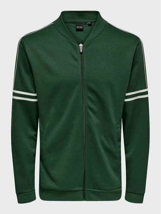 Νέος ❤️ Only & Sons Άνδρες Μπλούζες Με Φερμουάρ Μπλούζα Squid 22023683 Πράσινο Regular Fit 🌟