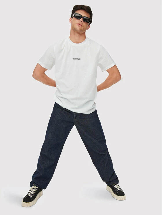 Εξοδος ❤️ Only & Sons Άνδρες T-shirts T-Shirt Musk 22023843 Λευκό Regular Fit 🔥 - Image 6