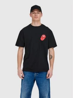 Αγορά ✔️ Only & Sons Άνδρες T-shirts T-Shirt Fred 22023078 Μαύρο Relaxed Fit 💯